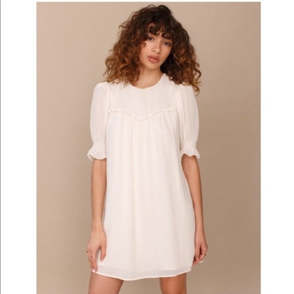 NWT Reformation Conrad Ivory Shift Dress - Picture 1 of 9